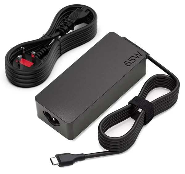 Original Lenovo X1 Yoga 65W ADLX65YLC3A Charger with UK power cord - Image 2