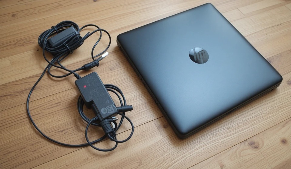 HP laptop and charger