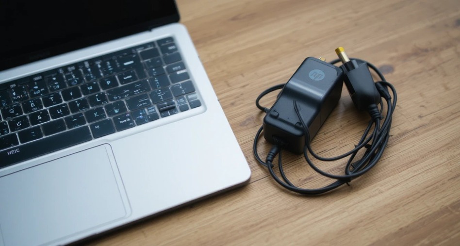 HP laptop and charger