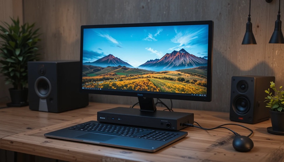 Dual screen docking station laptop